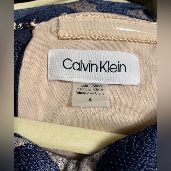 Beautiful navy blue and cream event dress - Picture 4 of 5